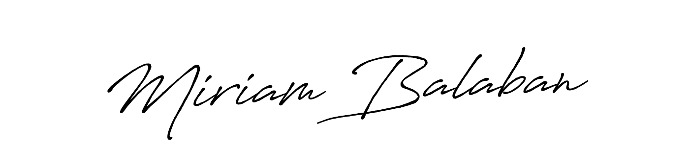 Design your own signature with our free online signature maker. With this signature software, you can create a handwritten (Antro_Vectra_Bolder) signature for name Miriam Balaban. Miriam Balaban signature style 7 images and pictures png