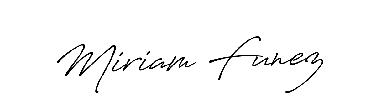 Design your own signature with our free online signature maker. With this signature software, you can create a handwritten (Antro_Vectra_Bolder) signature for name Miriam Funez. Miriam Funez signature style 7 images and pictures png