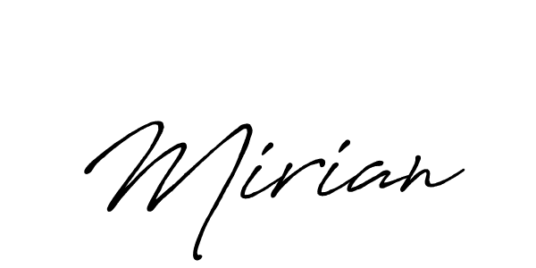 Design your own signature with our free online signature maker. With this signature software, you can create a handwritten (Antro_Vectra_Bolder) signature for name Mirian. Mirian signature style 7 images and pictures png