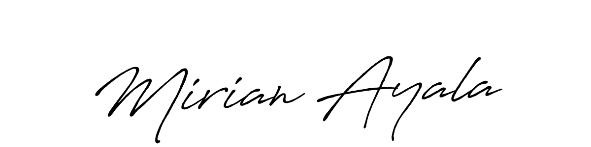 Similarly Antro_Vectra_Bolder is the best handwritten signature design. Signature creator online .You can use it as an online autograph creator for name Mirian Ayala. Mirian Ayala signature style 7 images and pictures png