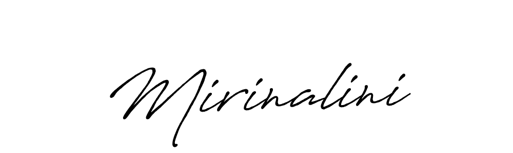 Mirinalini stylish signature style. Best Handwritten Sign (Antro_Vectra_Bolder) for my name. Handwritten Signature Collection Ideas for my name Mirinalini. Mirinalini signature style 7 images and pictures png