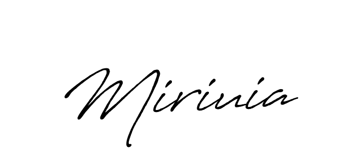 Similarly Antro_Vectra_Bolder is the best handwritten signature design. Signature creator online .You can use it as an online autograph creator for name Miriuia. Miriuia signature style 7 images and pictures png