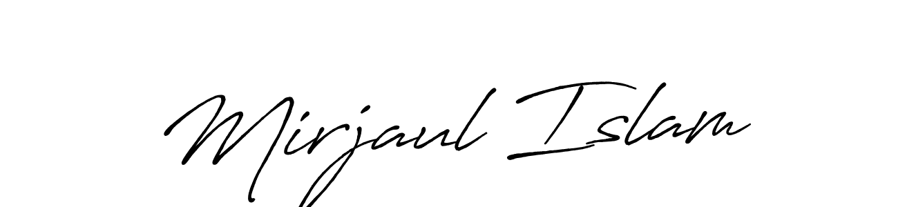Mirjaul Islam stylish signature style. Best Handwritten Sign (Antro_Vectra_Bolder) for my name. Handwritten Signature Collection Ideas for my name Mirjaul Islam. Mirjaul Islam signature style 7 images and pictures png