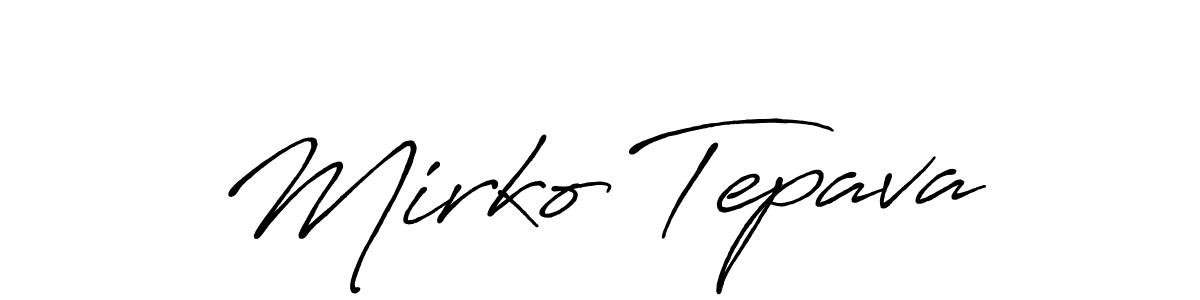 Make a beautiful signature design for name Mirko Tepava. With this signature (Antro_Vectra_Bolder) style, you can create a handwritten signature for free. Mirko Tepava signature style 7 images and pictures png