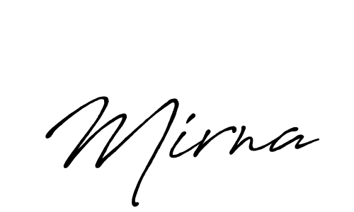 Mirna stylish signature style. Best Handwritten Sign (Antro_Vectra_Bolder) for my name. Handwritten Signature Collection Ideas for my name Mirna. Mirna signature style 7 images and pictures png