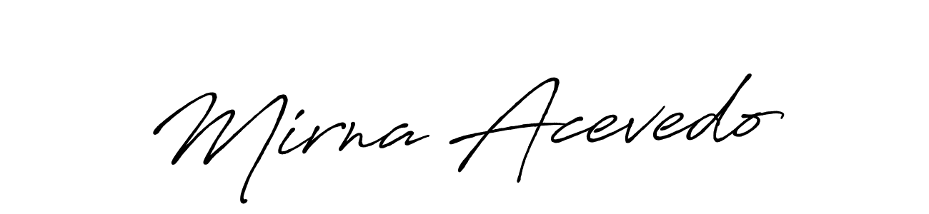 How to make Mirna Acevedo signature? Antro_Vectra_Bolder is a professional autograph style. Create handwritten signature for Mirna Acevedo name. Mirna Acevedo signature style 7 images and pictures png