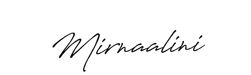 Make a beautiful signature design for name Mirnaalini. With this signature (Antro_Vectra_Bolder) style, you can create a handwritten signature for free. Mirnaalini signature style 7 images and pictures png