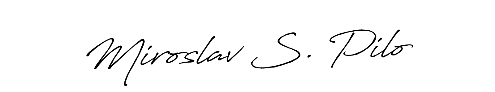 Once you've used our free online signature maker to create your best signature Antro_Vectra_Bolder style, it's time to enjoy all of the benefits that Miroslav S. Pilo name signing documents. Miroslav S. Pilo signature style 7 images and pictures png