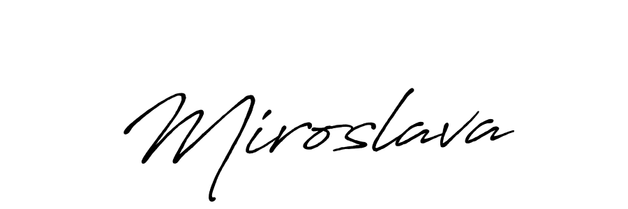 Create a beautiful signature design for name Miroslava. With this signature (Antro_Vectra_Bolder) fonts, you can make a handwritten signature for free. Miroslava signature style 7 images and pictures png