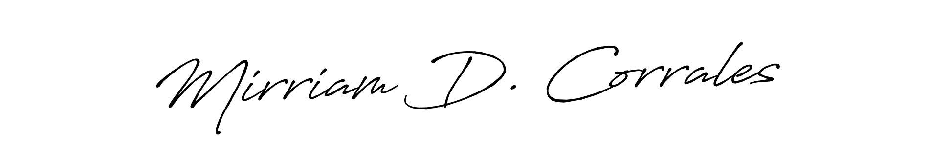 Use a signature maker to create a handwritten signature online. With this signature software, you can design (Antro_Vectra_Bolder) your own signature for name Mirriam D. Corrales. Mirriam D. Corrales signature style 7 images and pictures png