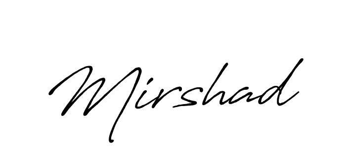 The best way (Antro_Vectra_Bolder) to make a short signature is to pick only two or three words in your name. The name Mirshad include a total of six letters. For converting this name. Mirshad signature style 7 images and pictures png