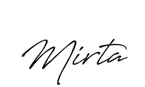 Make a beautiful signature design for name Mirta. With this signature (Antro_Vectra_Bolder) style, you can create a handwritten signature for free. Mirta signature style 7 images and pictures png