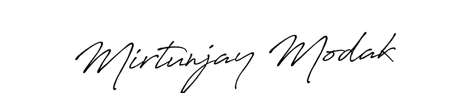 Design your own signature with our free online signature maker. With this signature software, you can create a handwritten (Antro_Vectra_Bolder) signature for name Mirtunjay Modak. Mirtunjay Modak signature style 7 images and pictures png