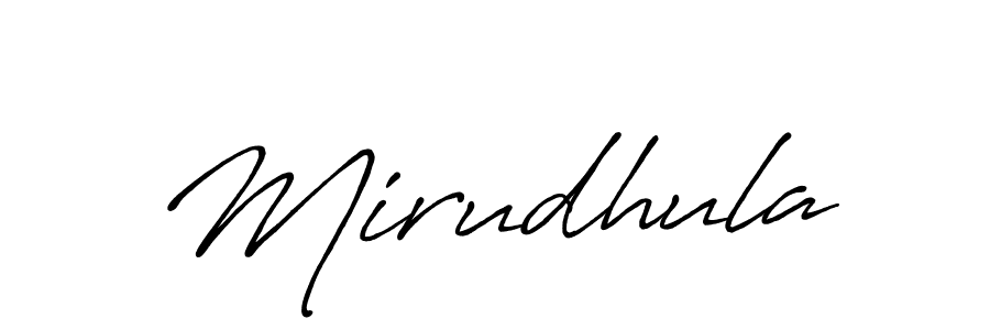 Mirudhula stylish signature style. Best Handwritten Sign (Antro_Vectra_Bolder) for my name. Handwritten Signature Collection Ideas for my name Mirudhula. Mirudhula signature style 7 images and pictures png