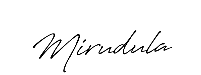 The best way (Antro_Vectra_Bolder) to make a short signature is to pick only two or three words in your name. The name Mirudula include a total of six letters. For converting this name. Mirudula signature style 7 images and pictures png