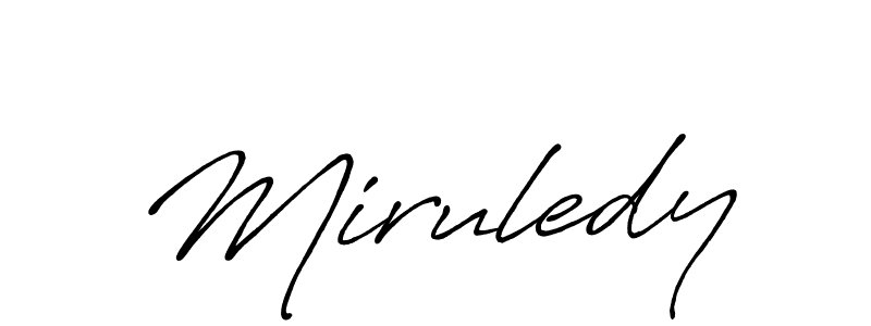 You should practise on your own different ways (Antro_Vectra_Bolder) to write your name (Miruledy) in signature. don't let someone else do it for you. Miruledy signature style 7 images and pictures png