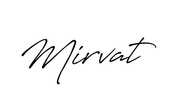 Create a beautiful signature design for name Mirvat. With this signature (Antro_Vectra_Bolder) fonts, you can make a handwritten signature for free. Mirvat signature style 7 images and pictures png