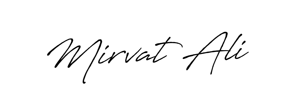 Create a beautiful signature design for name Mirvat Ali. With this signature (Antro_Vectra_Bolder) fonts, you can make a handwritten signature for free. Mirvat Ali signature style 7 images and pictures png