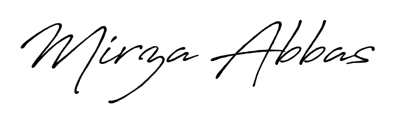 Similarly Antro_Vectra_Bolder is the best handwritten signature design. Signature creator online. You can use it as an online autograph creator for name Mirza Abbas. Mirza Abbas signature style 7 images and pictures png