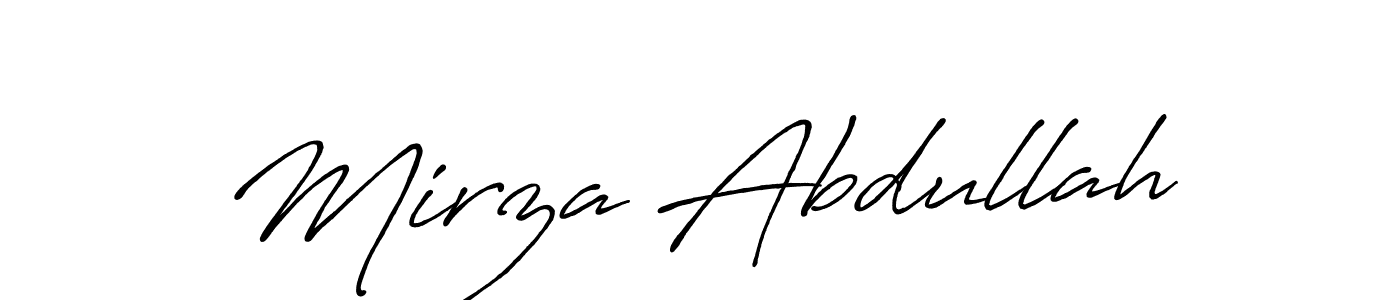 Also we have Mirza Abdullah name is the best signature style. Create professional handwritten signature collection using Antro_Vectra_Bolder autograph style. Mirza Abdullah signature style 7 images and pictures png