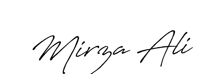 Make a beautiful signature design for name Mirza Ali. With this signature (Antro_Vectra_Bolder) style, you can create a handwritten signature for free. Mirza Ali signature style 7 images and pictures png