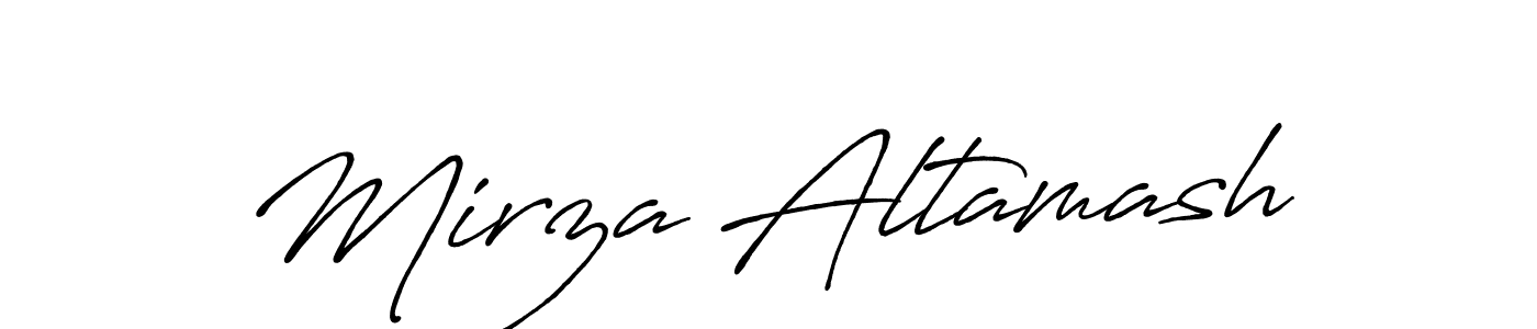 Mirza Altamash stylish signature style. Best Handwritten Sign (Antro_Vectra_Bolder) for my name. Handwritten Signature Collection Ideas for my name Mirza Altamash. Mirza Altamash signature style 7 images and pictures png