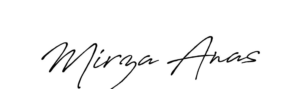 Make a beautiful signature design for name Mirza Anas. With this signature (Antro_Vectra_Bolder) style, you can create a handwritten signature for free. Mirza Anas signature style 7 images and pictures png