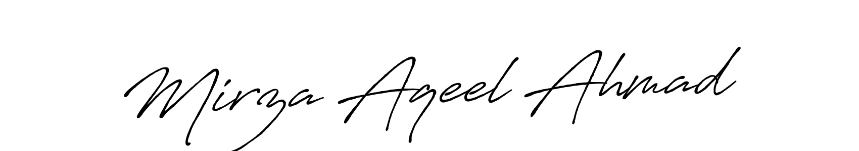 You should practise on your own different ways (Antro_Vectra_Bolder) to write your name (Mirza Aqeel Ahmad) in signature. don't let someone else do it for you. Mirza Aqeel Ahmad signature style 7 images and pictures png