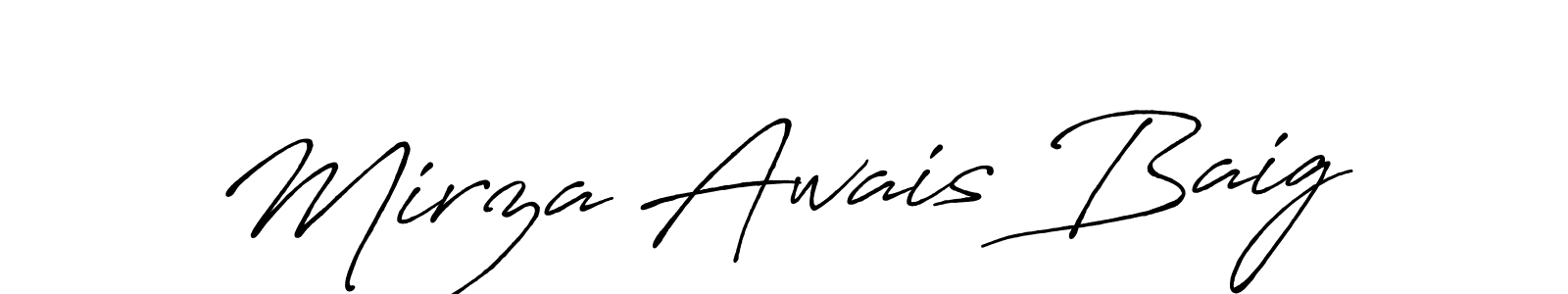 Similarly Antro_Vectra_Bolder is the best handwritten signature design. Signature creator online .You can use it as an online autograph creator for name Mirza Awais Baig. Mirza Awais Baig signature style 7 images and pictures png