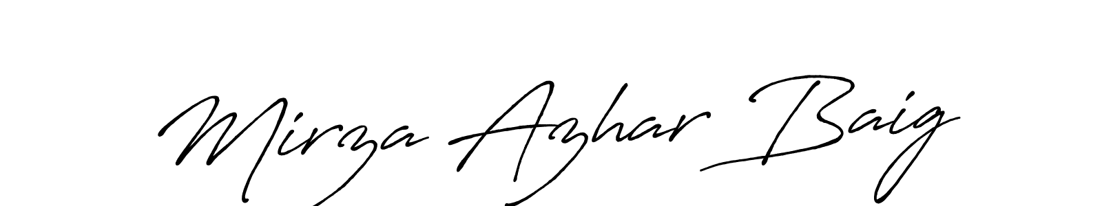 Make a beautiful signature design for name Mirza Azhar Baig. Use this online signature maker to create a handwritten signature for free. Mirza Azhar Baig signature style 7 images and pictures png