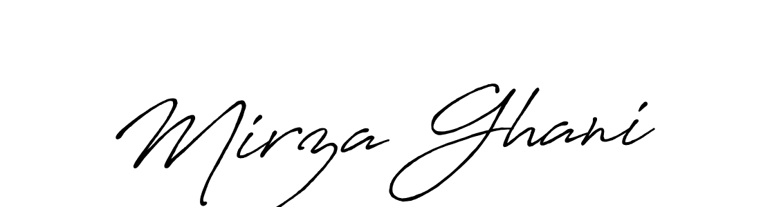 Use a signature maker to create a handwritten signature online. With this signature software, you can design (Antro_Vectra_Bolder) your own signature for name Mirza Ghani. Mirza Ghani signature style 7 images and pictures png