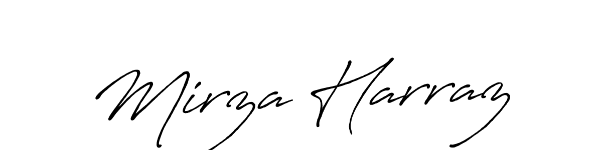 Also we have Mirza Harraz name is the best signature style. Create professional handwritten signature collection using Antro_Vectra_Bolder autograph style. Mirza Harraz signature style 7 images and pictures png