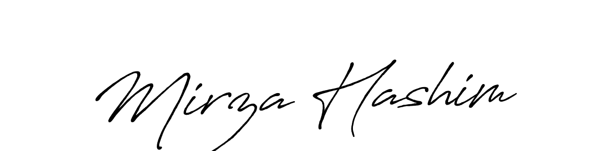 Make a beautiful signature design for name Mirza Hashim. With this signature (Antro_Vectra_Bolder) style, you can create a handwritten signature for free. Mirza Hashim signature style 7 images and pictures png