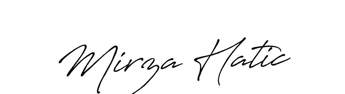 You can use this online signature creator to create a handwritten signature for the name Mirza Hatic. This is the best online autograph maker. Mirza Hatic signature style 7 images and pictures png