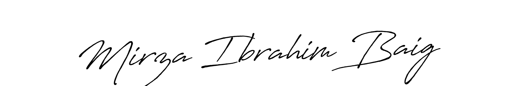 Also You can easily find your signature by using the search form. We will create Mirza Ibrahim Baig name handwritten signature images for you free of cost using Antro_Vectra_Bolder sign style. Mirza Ibrahim Baig signature style 7 images and pictures png