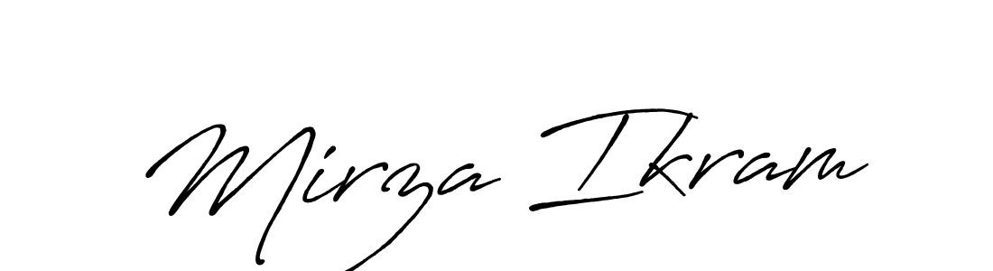 Antro_Vectra_Bolder is a professional signature style that is perfect for those who want to add a touch of class to their signature. It is also a great choice for those who want to make their signature more unique. Get Mirza Ikram name to fancy signature for free. Mirza Ikram signature style 7 images and pictures png