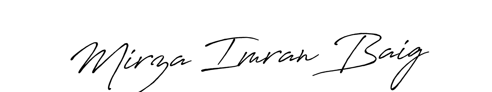 This is the best signature style for the Mirza Imran Baig name. Also you like these signature font (Antro_Vectra_Bolder). Mix name signature. Mirza Imran Baig signature style 7 images and pictures png