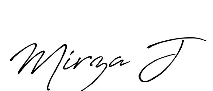 Best and Professional Signature Style for Mirza J. Antro_Vectra_Bolder Best Signature Style Collection. Mirza J signature style 7 images and pictures png