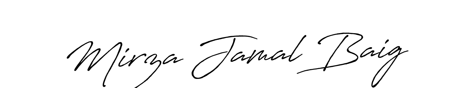 Antro_Vectra_Bolder is a professional signature style that is perfect for those who want to add a touch of class to their signature. It is also a great choice for those who want to make their signature more unique. Get Mirza Jamal Baig name to fancy signature for free. Mirza Jamal Baig signature style 7 images and pictures png