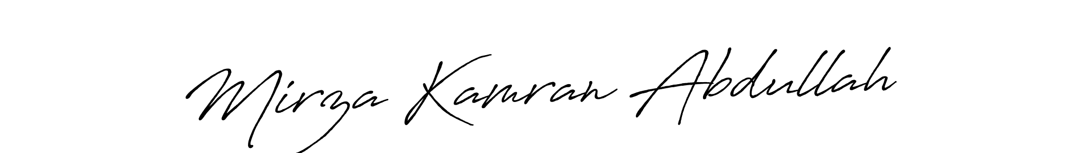 Also we have Mirza Kamran Abdullah name is the best signature style. Create professional handwritten signature collection using Antro_Vectra_Bolder autograph style. Mirza Kamran Abdullah signature style 7 images and pictures png