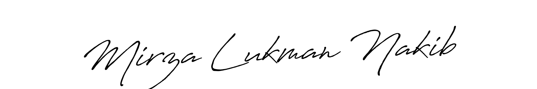 if you are searching for the best signature style for your name Mirza Lukman Nakib. so please give up your signature search. here we have designed multiple signature styles  using Antro_Vectra_Bolder. Mirza Lukman Nakib signature style 7 images and pictures png
