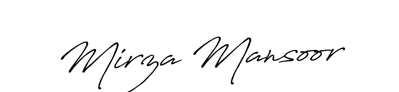 It looks lik you need a new signature style for name Mirza Mansoor. Design unique handwritten (Antro_Vectra_Bolder) signature with our free signature maker in just a few clicks. Mirza Mansoor signature style 7 images and pictures png