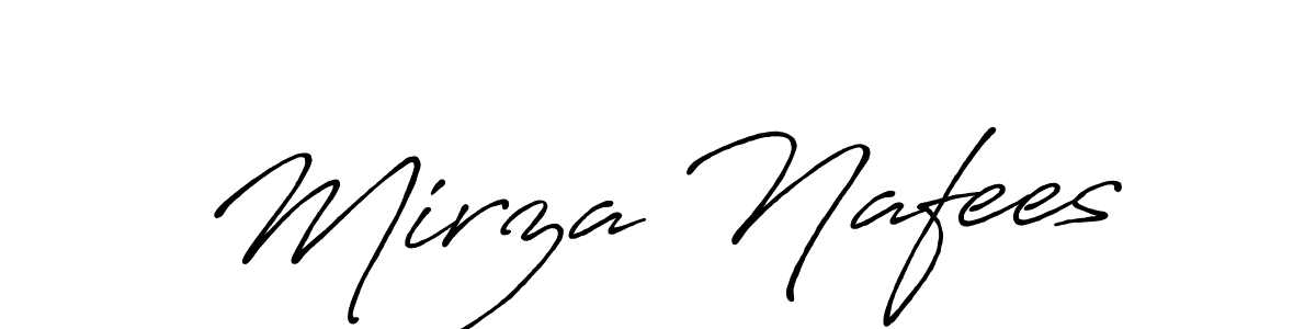 Create a beautiful signature design for name Mirza Nafees. With this signature (Antro_Vectra_Bolder) fonts, you can make a handwritten signature for free. Mirza Nafees signature style 7 images and pictures png