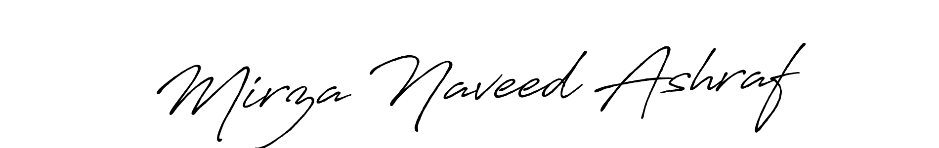 Use a signature maker to create a handwritten signature online. With this signature software, you can design (Antro_Vectra_Bolder) your own signature for name Mirza Naveed Ashraf. Mirza Naveed Ashraf signature style 7 images and pictures png