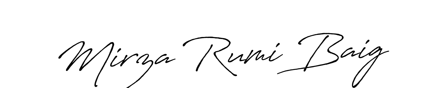 You should practise on your own different ways (Antro_Vectra_Bolder) to write your name (Mirza Rumi Baig) in signature. don't let someone else do it for you. Mirza Rumi Baig signature style 7 images and pictures png