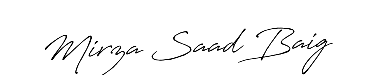 You can use this online signature creator to create a handwritten signature for the name Mirza Saad Baig. This is the best online autograph maker. Mirza Saad Baig signature style 7 images and pictures png