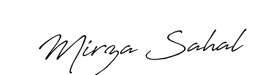 Also we have Mirza Sahal name is the best signature style. Create professional handwritten signature collection using Antro_Vectra_Bolder autograph style. Mirza Sahal signature style 7 images and pictures png