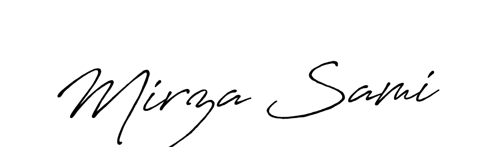 Mirza Sami stylish signature style. Best Handwritten Sign (Antro_Vectra_Bolder) for my name. Handwritten Signature Collection Ideas for my name Mirza Sami. Mirza Sami signature style 7 images and pictures png