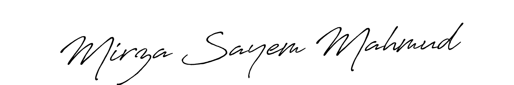 Also we have Mirza Sayem Mahmud name is the best signature style. Create professional handwritten signature collection using Antro_Vectra_Bolder autograph style. Mirza Sayem Mahmud signature style 7 images and pictures png