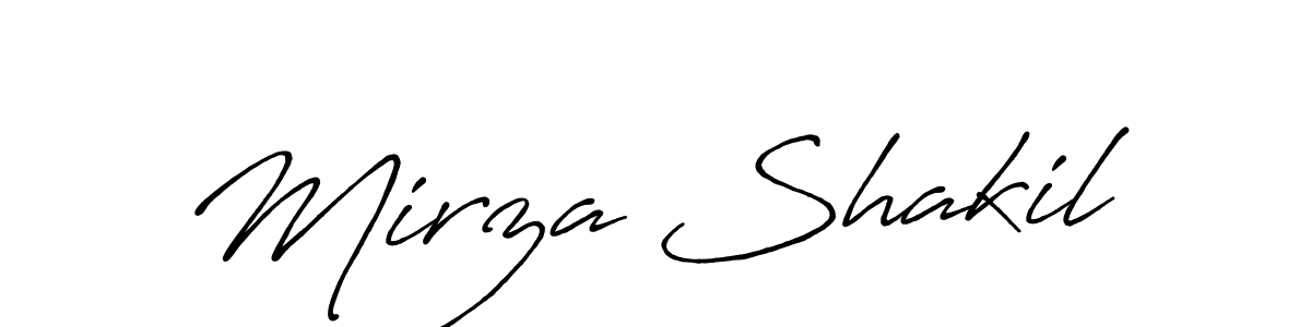 It looks lik you need a new signature style for name Mirza Shakil. Design unique handwritten (Antro_Vectra_Bolder) signature with our free signature maker in just a few clicks. Mirza Shakil signature style 7 images and pictures png